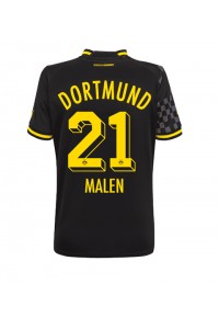Borussia Dortmund Donyell Malen #21 Fotballdrakt Borte Klær Dame 2022-23 Korte ermer